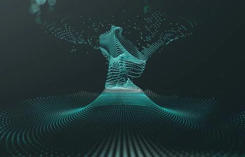 Abstract background of technology, science and cloud computer 스톡 일러스트