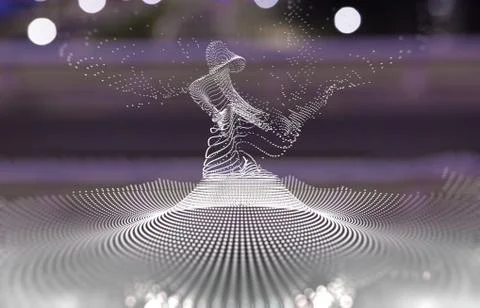 Abstract background of technology, science and cloud computer Stock Illustration