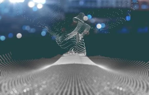 Abstract background of technology, science and cloud computer Illustrazione stock