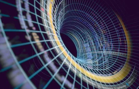 Abstract background of technology, science and cloud computer.3d illustration Stock Illustration