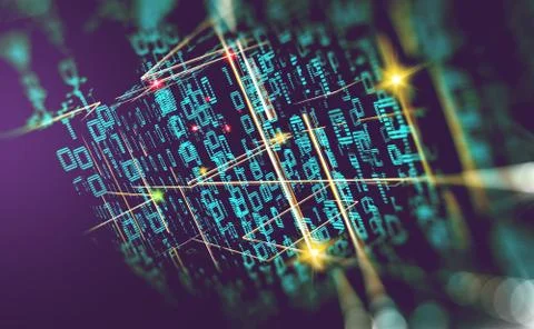 Abstract background of technology, science and cloud computer.3d illustration イラスト素材