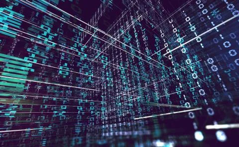 Abstract background of technology, science and cloud computer.3d illustration イラスト素材