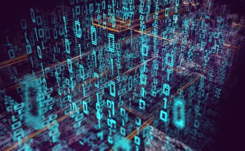 Abstract background of technology, science and cloud computer.3d illustration イラスト素材