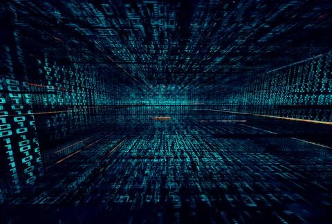 Abstract background of technology, science and cloud computer.3d illustration Illustrazione stock