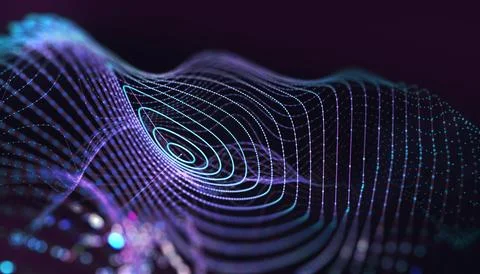 Abstract background of technology, science and cloud computer.3d illustration Illustrazione stock