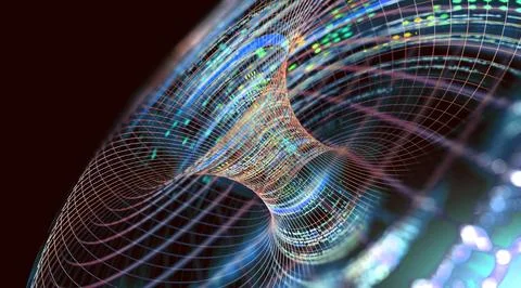 Abstract background of technology, science and cloud computer 库存插图