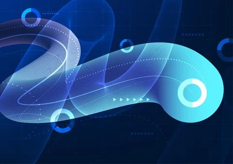 Abstract background technology Show screen technology, 3D images, and gradi.. Illustrazione stock