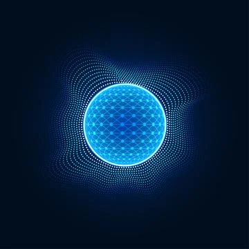 Abstract background technology spherical chip that processes commands and t.. イラスト素材