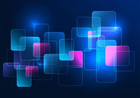 Abstract background technology square geometric shape Placed in a row on to.. Stockillustratie