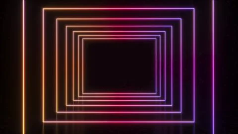Abstract background technology square line neon light background,mock up st.. Stock Photos
