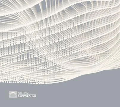 Abstract background. Technology style. 3d network design with particles. Illustrazione stock