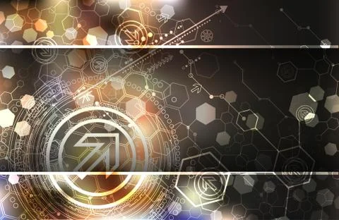 Abstract background, technology theme illustration Stock Illustration