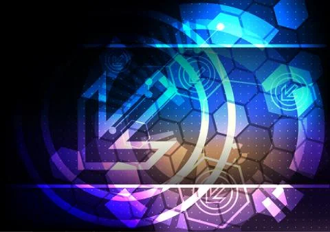 Abstract background, technology theme illustration Stock Illustration