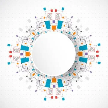 Abstract background, technology theme for your business Stock Illustration