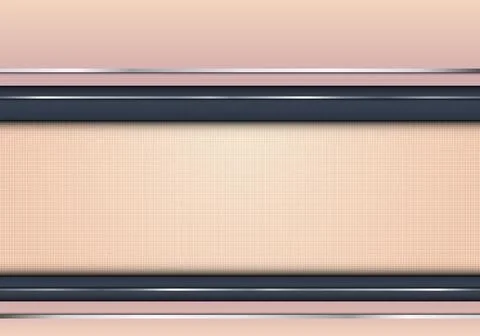 Abstract background template blue stripes horizontal with silver lines header Stock Illustration