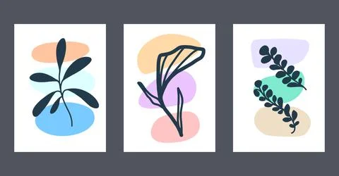 Abstract background template collection. Simple vector illustration set. Web  Stock Illustration