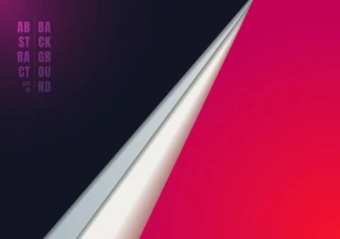 Abstract background template geometric triangle blue and red diagonal overlap Stock Illustration