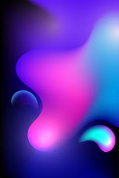 Abstract background template splash liquid 3D shapes and gradient colors Stock Illustration