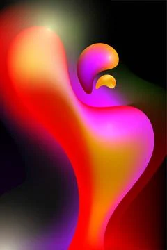 Abstract background template splash liquid 3D shapes and gradient colors Stock Illustration