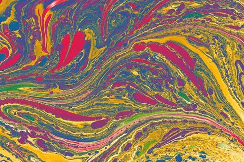 Abstract background templates with  Ebru marbling texture patterns Stock Photos