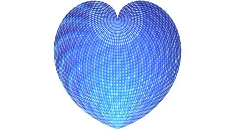 An abstract background with a textural gradient blue heart. Stock Illustration
