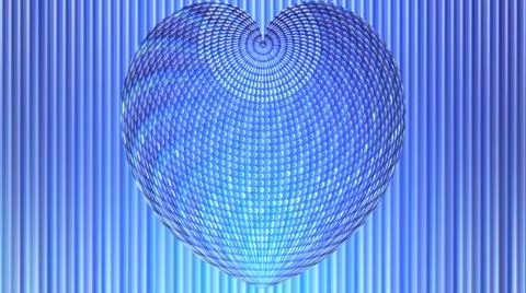 An abstract background with a textural gradient blue heart. Stock Illustration