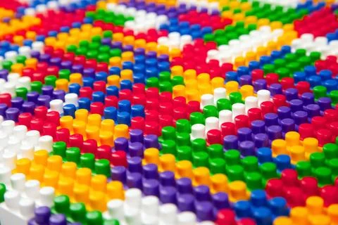 Abstract background texture of colored constructor blocks. Background of co.. Stock Photos