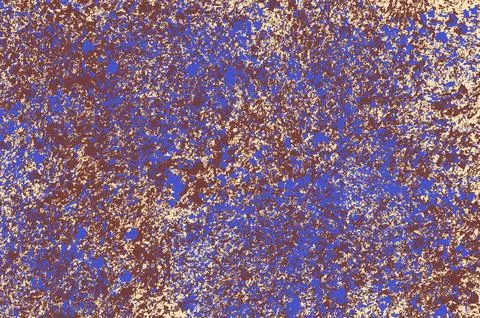 Abstract background texture created by splashes of purple and blue paint on a Illustrazione stock