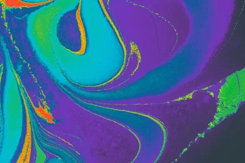 Abstract background  texture with  Ebru marbling painting with floral pattern Stock Illustration