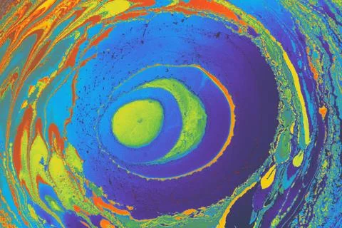 Abstract background  texture with  Ebru marbling painting with circle pattern Stock Illustration