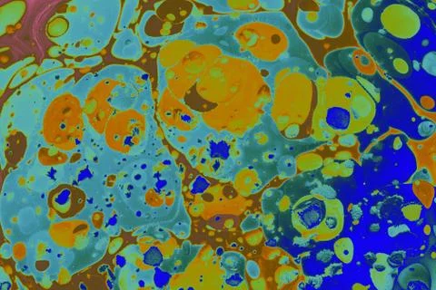Abstract background  texture with  Ebru marbling painting with circle pattern Foto stock