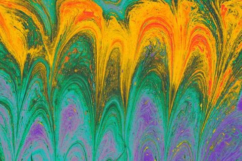 Abstract background  texture with  Ebru marbling painting with circle pattern Stock Photos