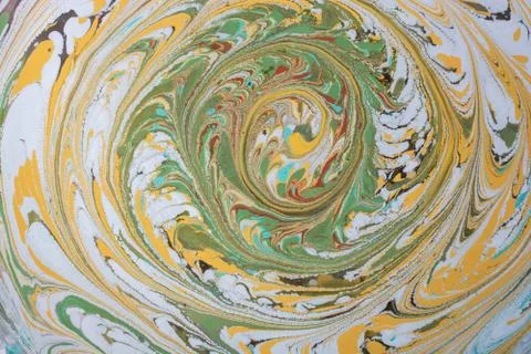 Abstract background  texture with  Ebru marbling painting with floral pattern 写真素材