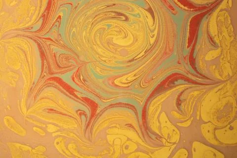 Abstract background texture with  Ebru marbling painting with patterns Stock Photos