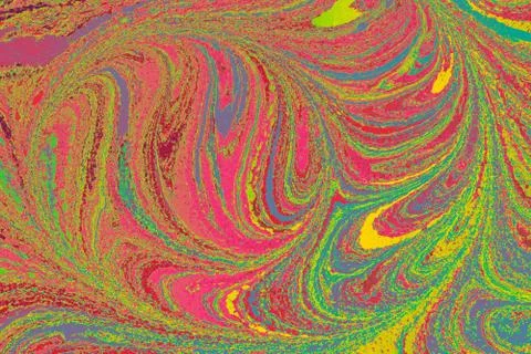 Abstract background  texture with  Ebru marbling painting with circle pattern Foto stock