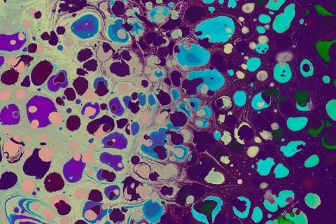 Abstract background  texture with  Ebru marbling painting with floral pattern Stock Photos