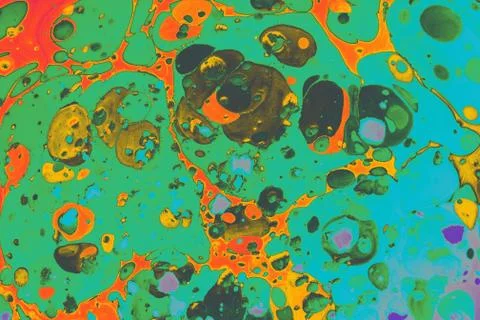 Abstract background  texture with  Ebru marbling painting with circle pattern Stock Photos
