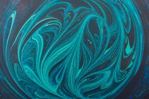 Abstract background  texture with  Ebru marbling painting with floral pattern 스톡 사진