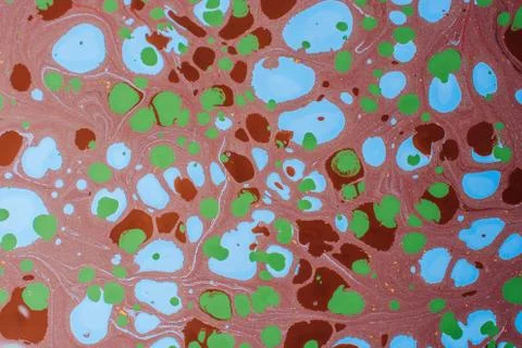 Abstract background texture with  Ebru marbling painting with patterns Stock Photos