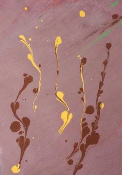 Abstract background  texture with  Ebru marbling painting with floral pattern 写真素材