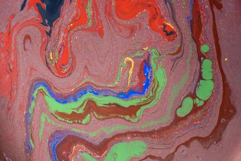 Abstract background texture with  Ebru marbling painting with patterns Stock Photos