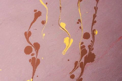 Abstract background  texture with  Ebru marbling painting with floral pattern Foto stock
