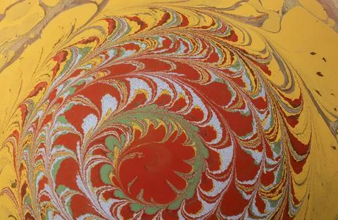 Abstract background  texture with  Ebru marbling painting with floral pattern 写真素材