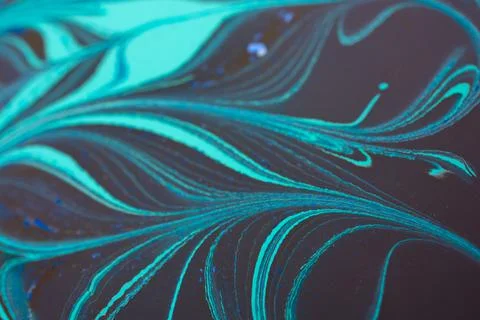 Abstract background  texture with  Ebru marbling painting with floral pattern 写真素材