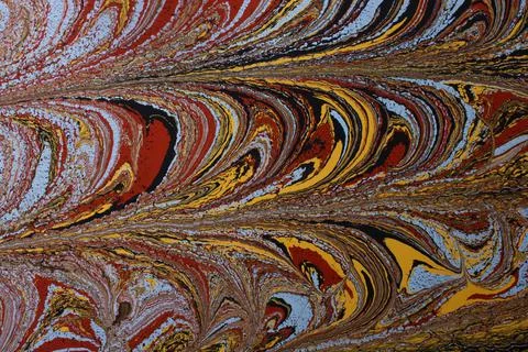 Abstract background  texture with  Ebru marbling painting with floral pattern 写真素材