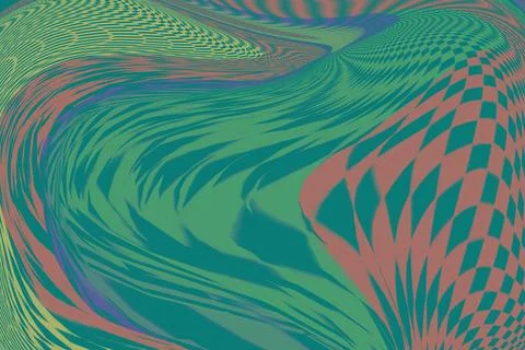 Abstract background texture featuring distorted waves of teal green and dust Illustrazione stock