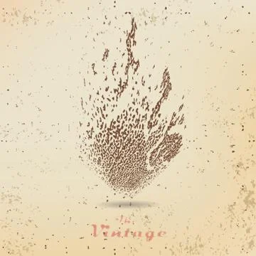Abstract background texture fire of ink strokes in vintage style Illustrazione stock