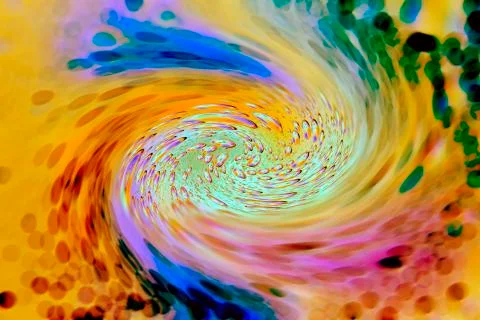 Abstract background texture in the form of blurred twisted color round spots Stock Illustration
