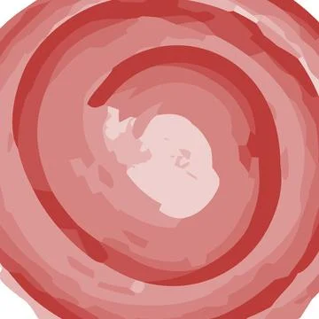 Abstract background texture in the form of circles in a trendy bright red hue in Stock Illustration