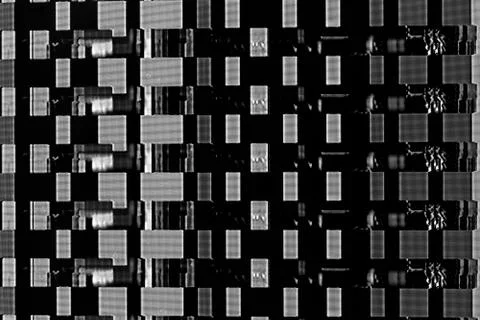 Abstract background texture, glitches, digital interference and distortion on Foto stock